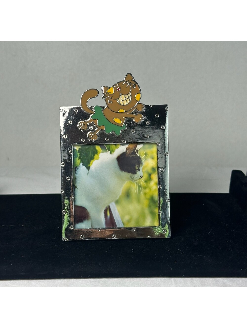 Whimsical Cat Metal Picture Frame Tabletop Decor S-2
